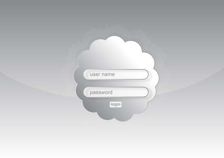 An illustrasion vector web login form for your design, website, application, のイラスト素材