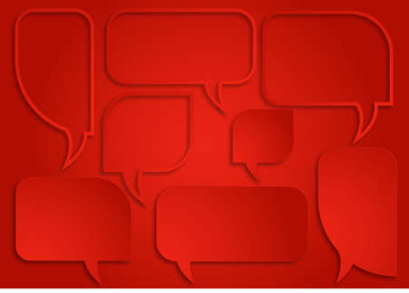 Pop-up bubble with shadow on red  background  many styles in vector format のイラスト素材