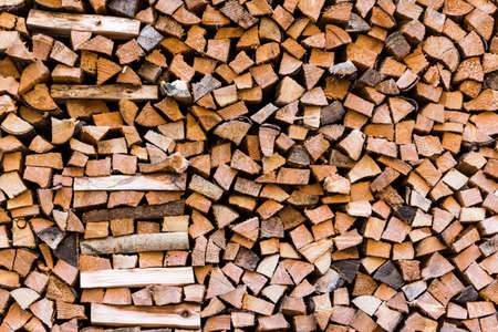 dry wood stacked for the winter.
