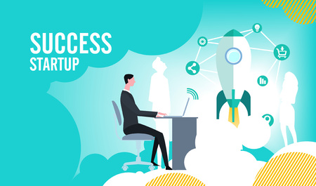 online conclusion of the transaction. the opening of a new startup. business handshake, via phone...