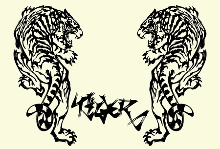 Hand drawn tigerのイラスト素材