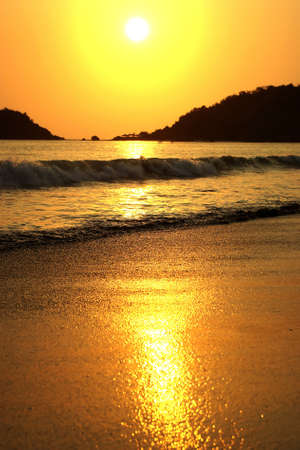 Beautiful sunset in the seaの写真素材