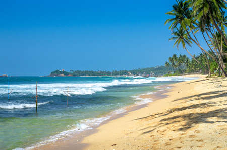 Tropical beach in Sri Lankaの写真素材
