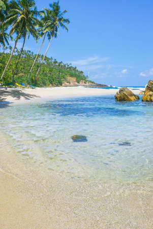 Tropical background - secret beach in Mirissa, Sri Lankaの写真素材