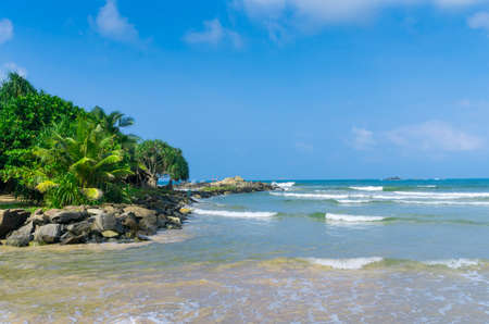 Tropical beach in Sri Lankaの写真素材