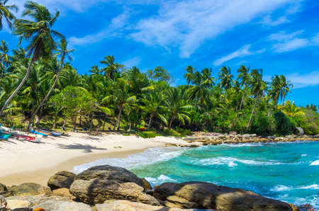 Tropical beach in Sri Lankaの写真素材