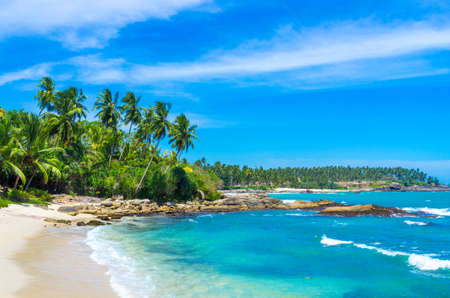 Tropical beach in Sri Lankaの写真素材