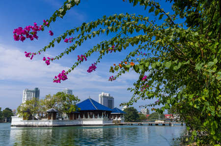 Gangarama Buddhist Temple, Colombo, Sri Lankaの写真素材