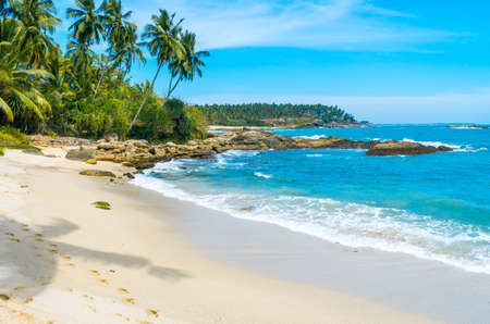 Tropical beach in Sri Lankaの写真素材