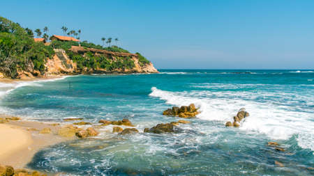 Tropical beach in Sri Lankaの写真素材