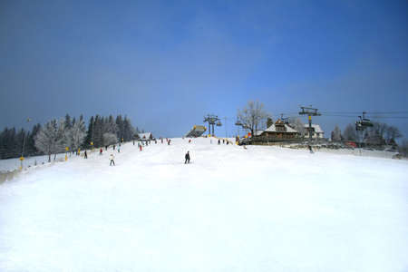 ski hill in Zakopane, Polandの写真素材
