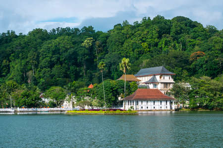 Temple of the Sacred Tooth Relic (Sri Dalada Maligawa) is a Buddhist temple situated in world heritage site, Kandy, Sri Lanka.の写真素材