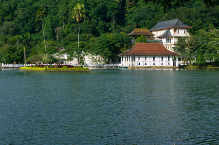 Temple of the Sacred Tooth Relic (Sri Dalada Maligawa) is a Buddhist temple situated in world heritage site, Kandy, Sri Lanka.の写真素材
