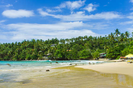 Tropical beach Mirissa in Sri Lankaの写真素材