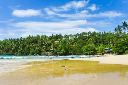 Tropical beach Mirissa in Sri Lankaの写真素材