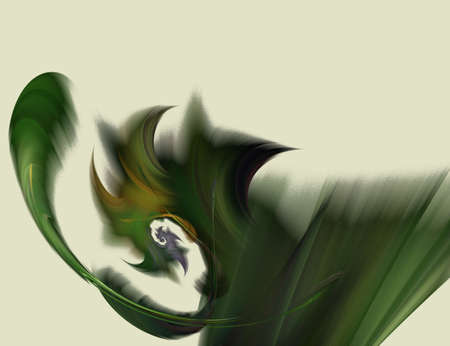 abstract grass background, fractal illustrationの写真素材