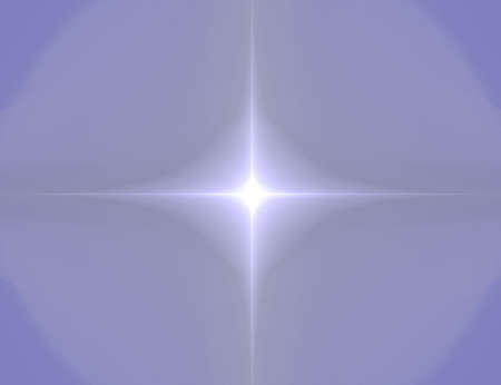 fractal illustration of four rayed leading star on blueの写真素材