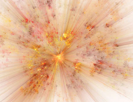 fractal illustration of firework on white