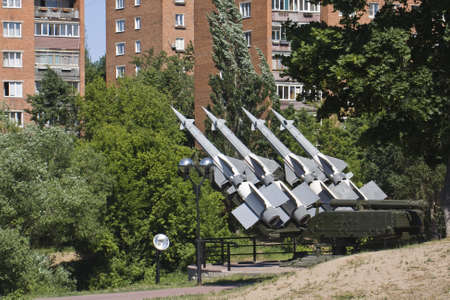 S-125 surface-to-air missile system, museum of military equipmentのeditorial素材