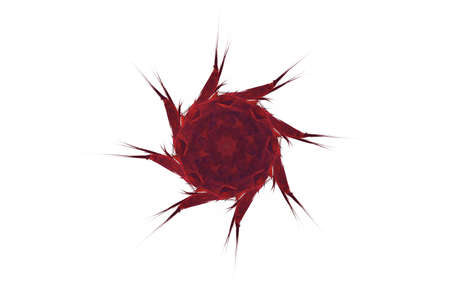 abstract aggressive fractal red black figure