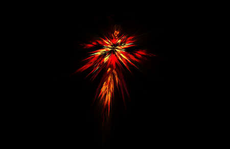 fractal illustration of combustionの写真素材