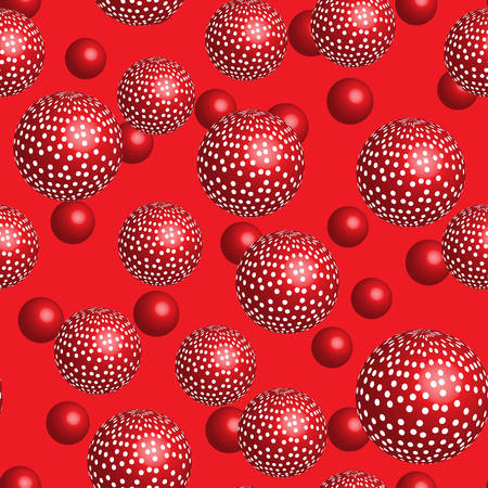 Red Balls Seamless Patternのイラスト素材