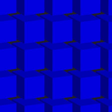Blue Cubes Seamless Patternのイラスト素材