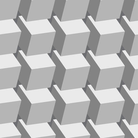 White Cubes Seamless Patternのイラスト素材