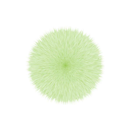 Green Fluffy Vector Hair Ballの写真素材