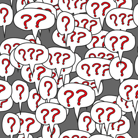 Question Mark Comic Speech Bubbles Seamless Patternのイラスト素材