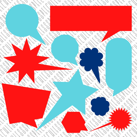 Speech bubble graphics with with no words.のイラスト素材