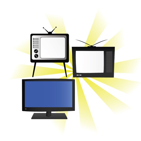 From old to new version of televisionのイラスト素材