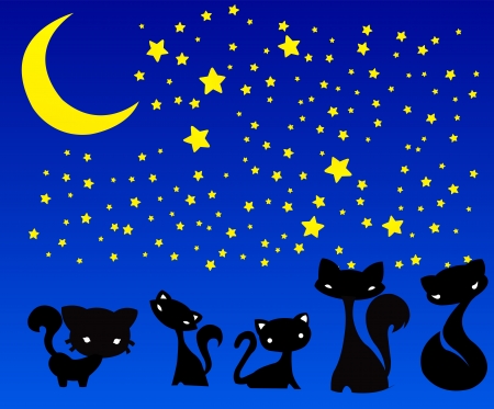 Cat silhouetteのイラスト素材
