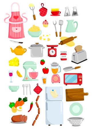 Kitchen Vector Setのイラスト素材