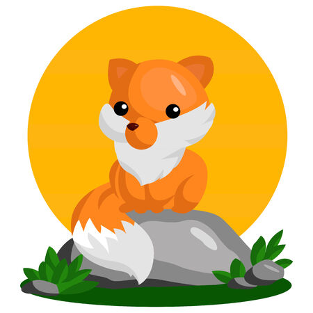 Cute foxのイラスト素材
