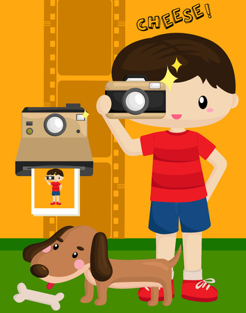 photographer kidのイラスト素材