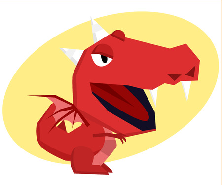 Dragon with Big Headのイラスト素材