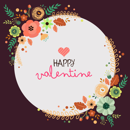 Retro Floral Frameのイラスト素材