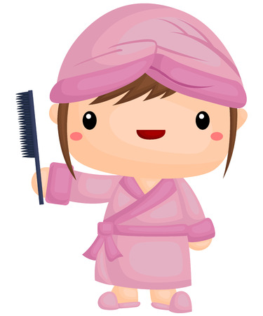 Combing Hairのイラスト素材