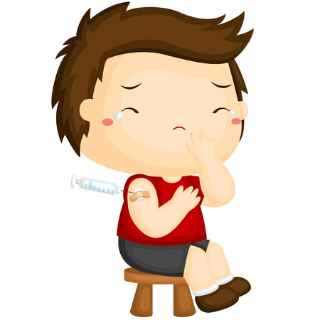 Boy Getting Immunizationのイラスト素材