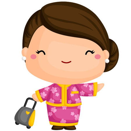 Cute Stewardessのイラスト素材
