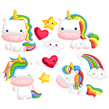 Rainbow Unicornsのイラスト素材