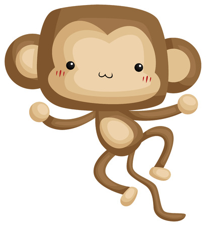 a vector of a cute and adorable monkeyのイラスト素材