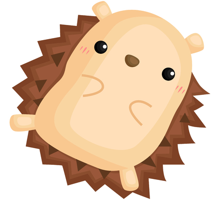 a vector of a cute and adorable hedgehogのイラスト素材