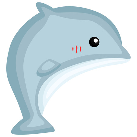 a vector of a cute and adorable dolphinのイラスト素材