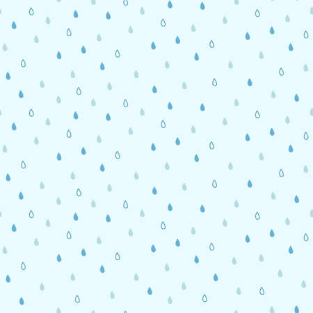 a seamless pattern of light blue raindropsのイラスト素材