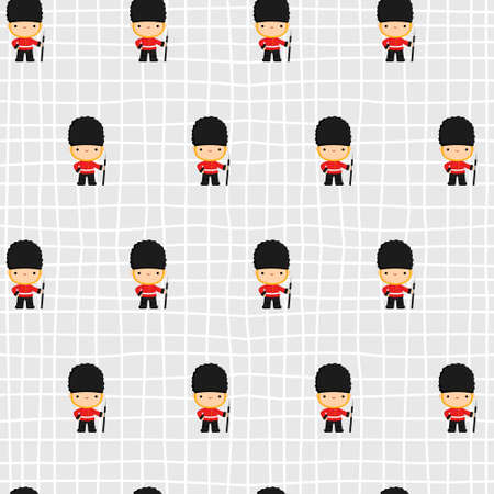 a seamless pattern of the royal guardsのイラスト素材