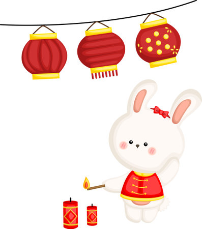 a vector of rabbits and goldのイラスト素材