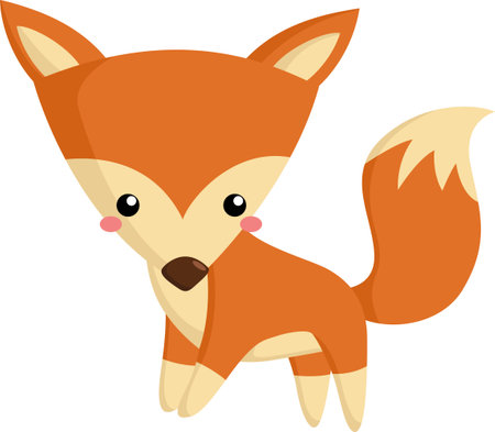 a vector of a cute foxのイラスト素材