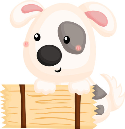 a vector of a cute dogのイラスト素材